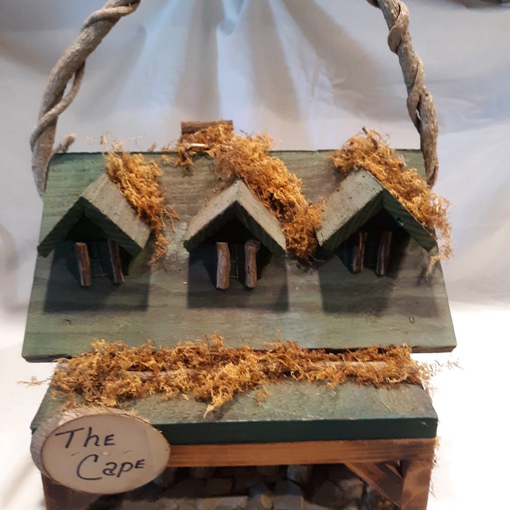 Handmade Primitive Wooden Cape House.